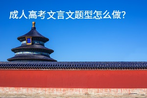 2020年成人高考文言文题型怎么做？文言文学习技巧分享！