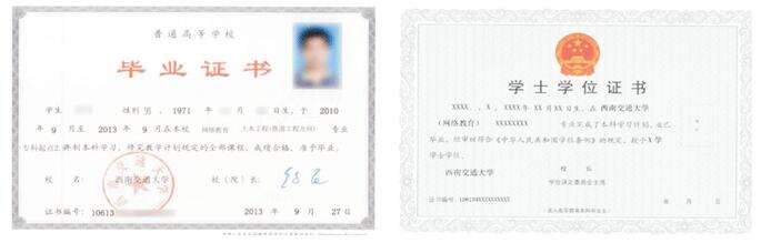 北京科学技术大学网络教育学院毕业证书样本（图）