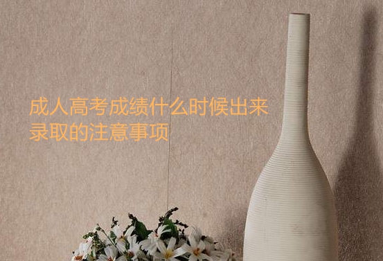 成人高考成绩什么时候出来?录取的注意事项