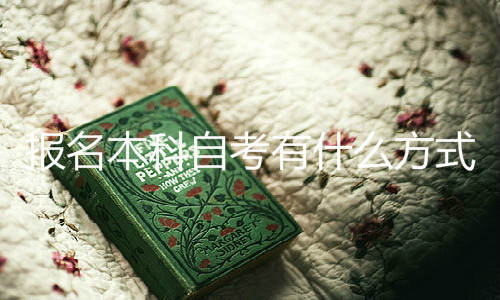 报名本科自考有什么方式