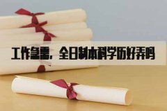 工作需要文凭，请问全日制本科学历好弄吗
