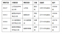 调整自考《教育学原理》等新版考试用书时间通