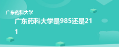 广东药科大学是985还是211