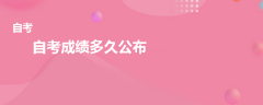自考成绩多久可以查询