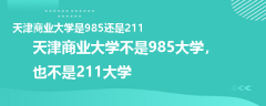 天津商业大学是985还是211
