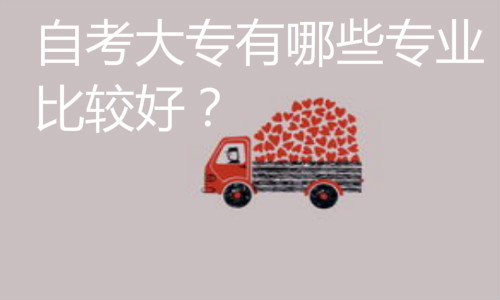  自考大专有哪些专业比较好?