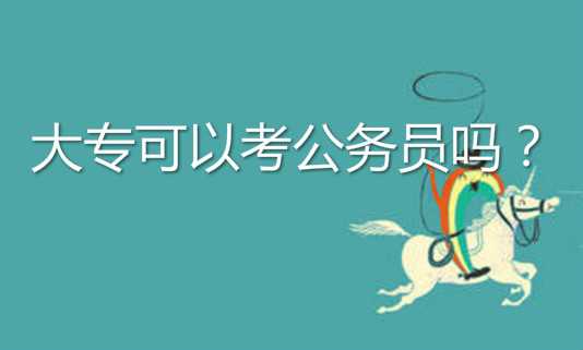 真实经历说说大专可以考公务员吗？