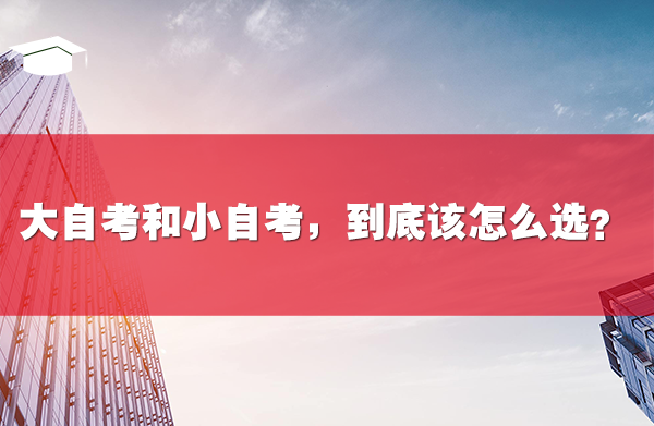 大自考和小自考,到底该怎么选