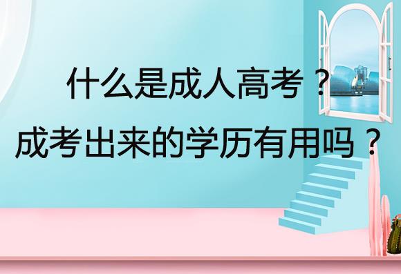 什么是成人高考？成考出来的学历有用吗？