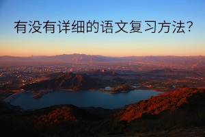 有没有详细的语文复习方法？成考语文不知道怎么复习？