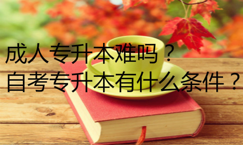 成人专升本难吗？自考专升本有什么条件？