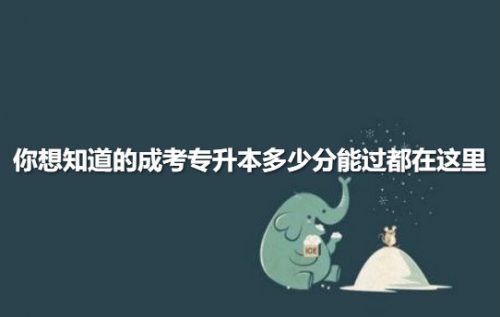 你想知道的成考专升本多少分能过都在这里