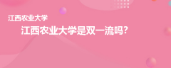 江西农业大学是双一流吗
