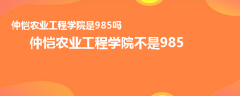 仲恺农业工程学院是985吗