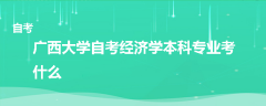 广西大学自考经济学本科专业考什么