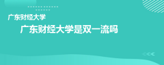 广东财经大学是双一流吗