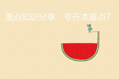 重点知识分享： 专升本难点?